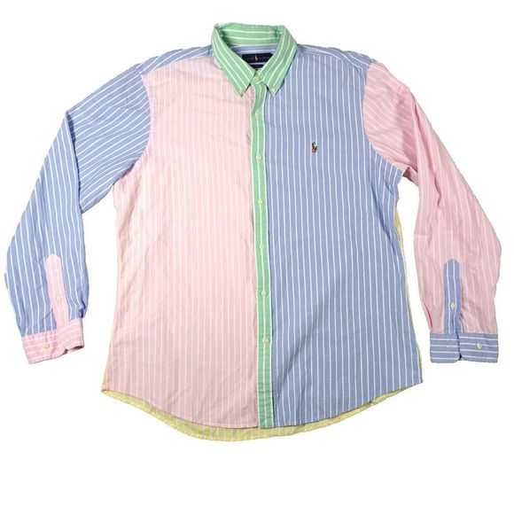 Ralph Lauren Multicolor Striped Casual Button Down Shirt - Picture 1 of 12